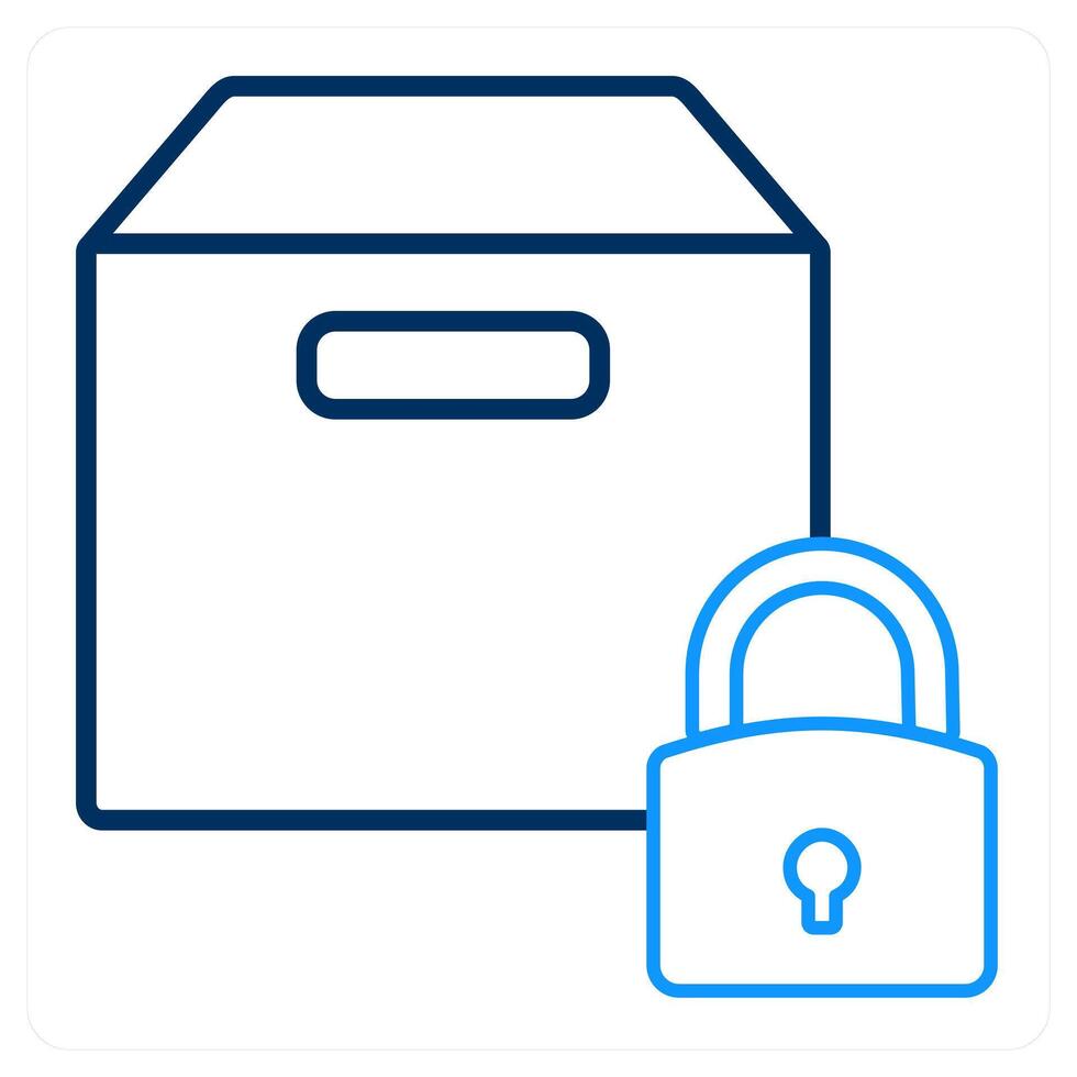 Secure Box and secure icon concept vector