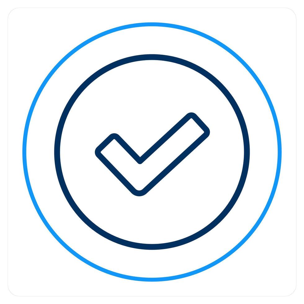 Verified and right icon concept vector