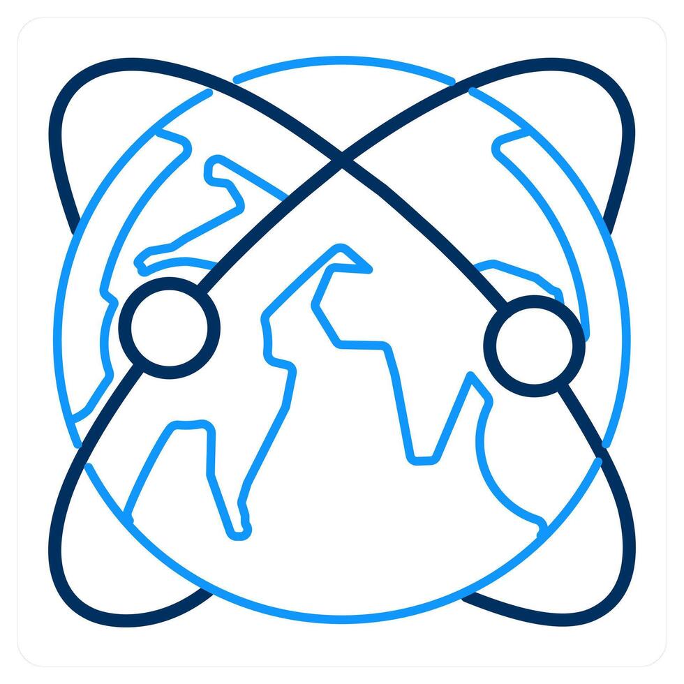 Global network and international network icon concept vector