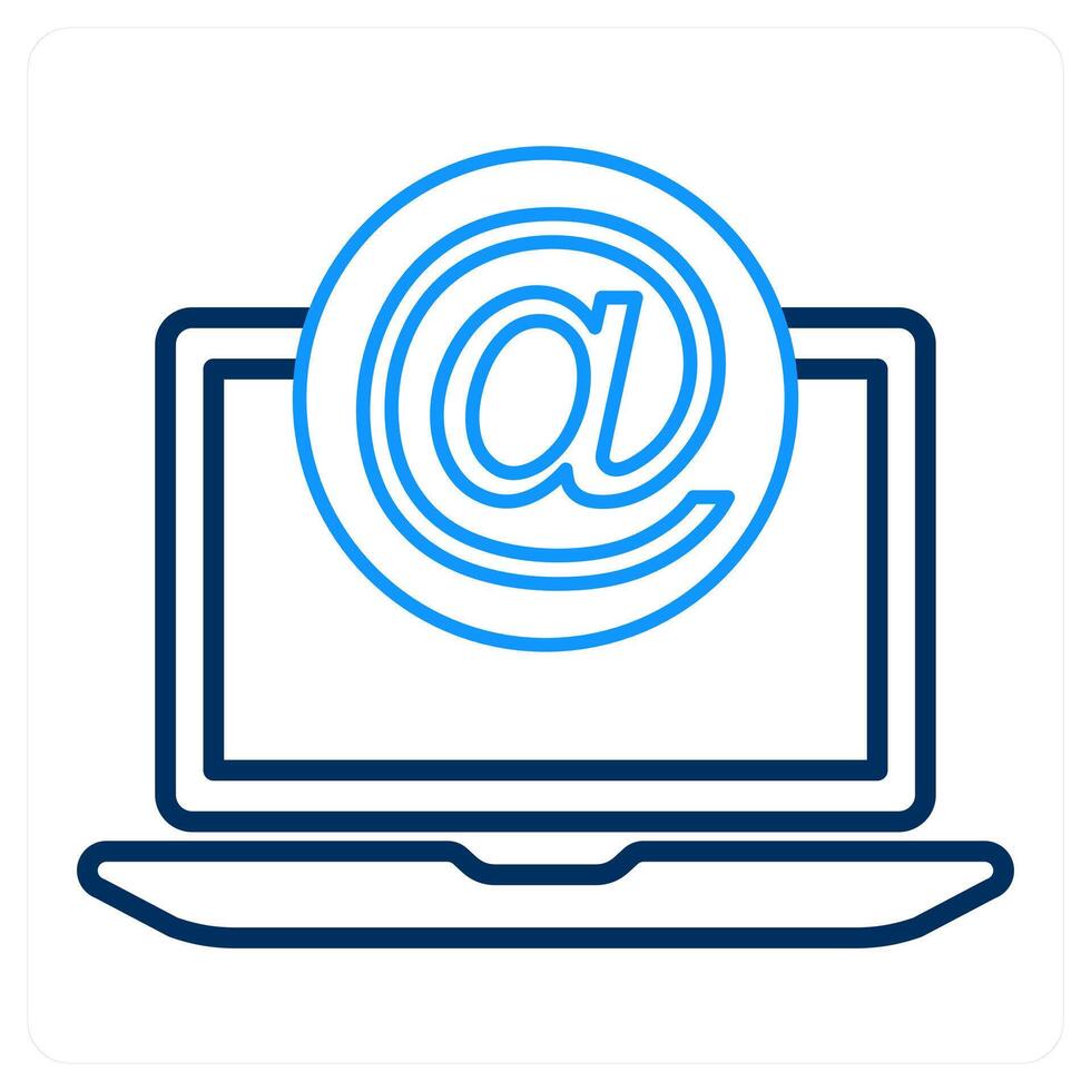 Mention and at the rate icon concept vector