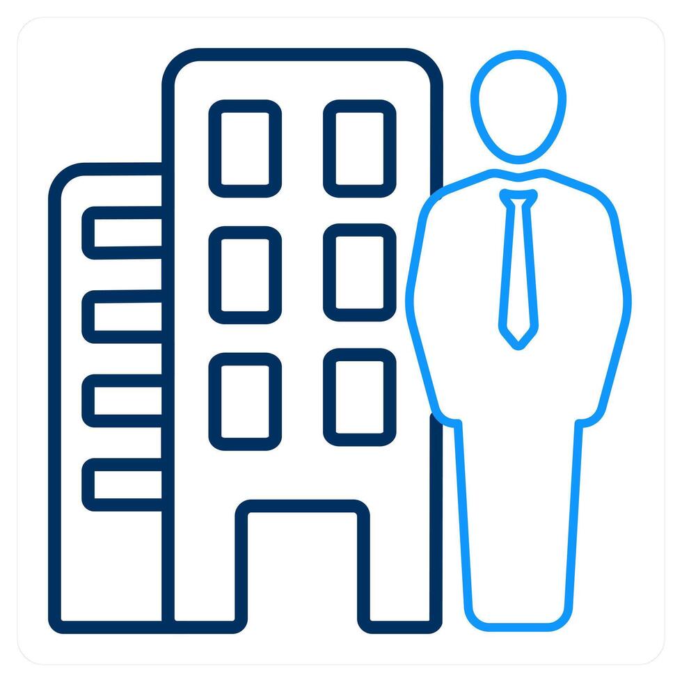 Property Dealer and man icon concept vector