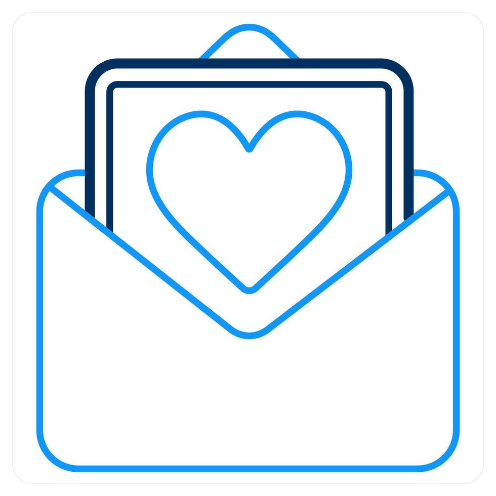 Mail and like icon concept vector