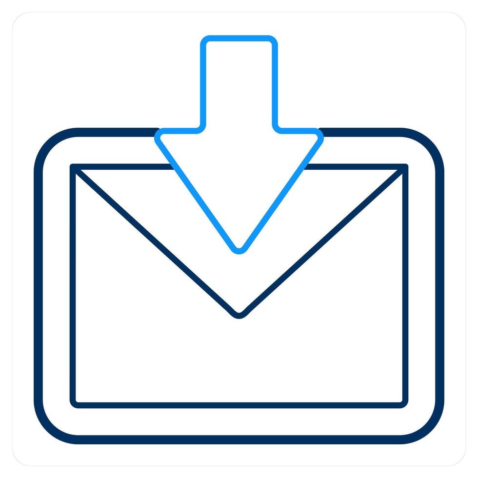 Received mail and mail icon concept vector