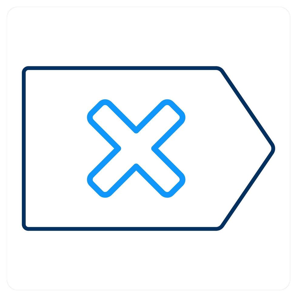 delete and remove icon concept vector