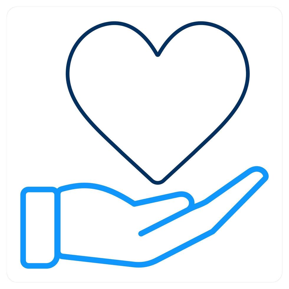 like and heart icon concept vector