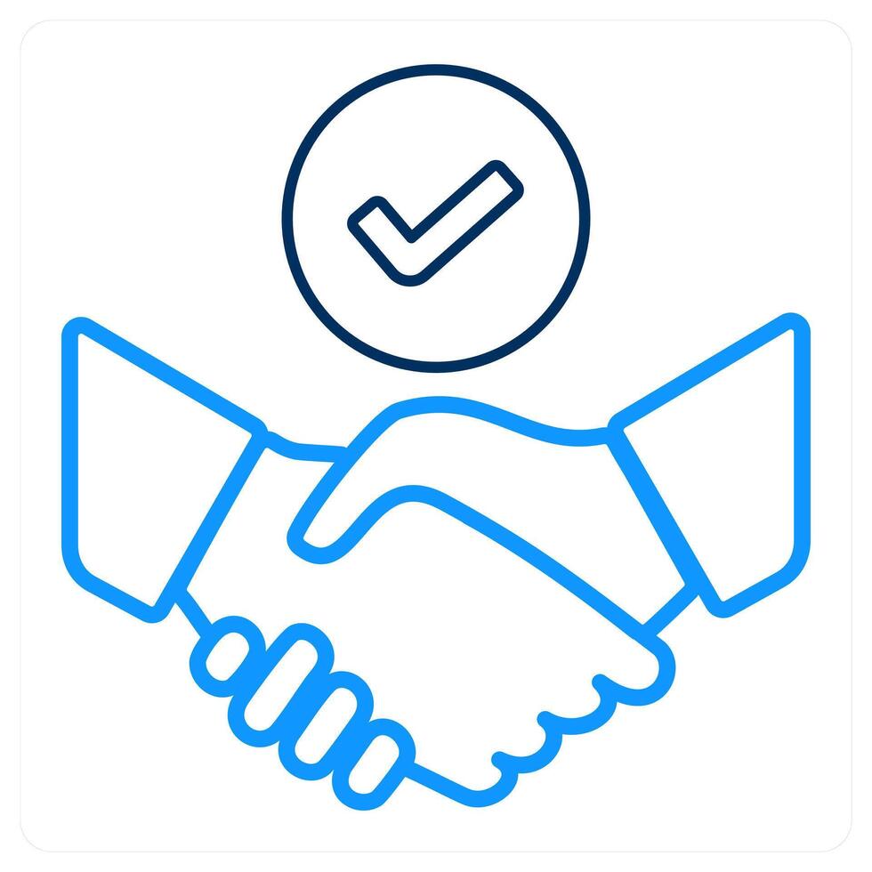 partnership and deal icon concept vector