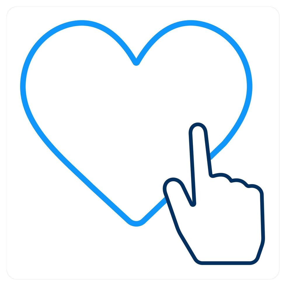 like and heart icon concept vector