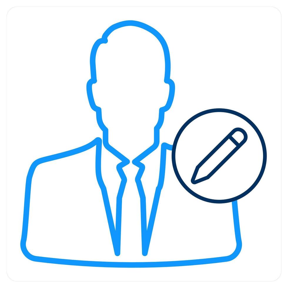 edit profile and user icon concept vector