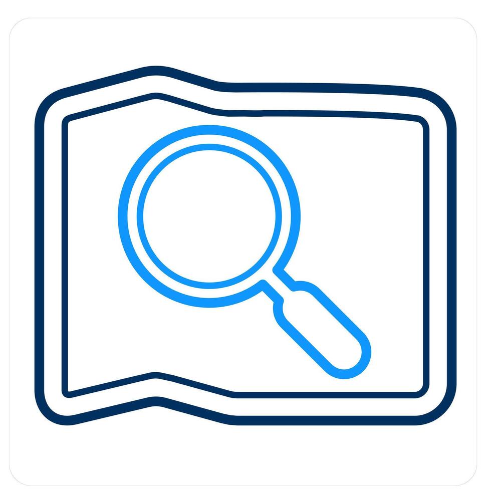 Search Map and page icon conceptm vector