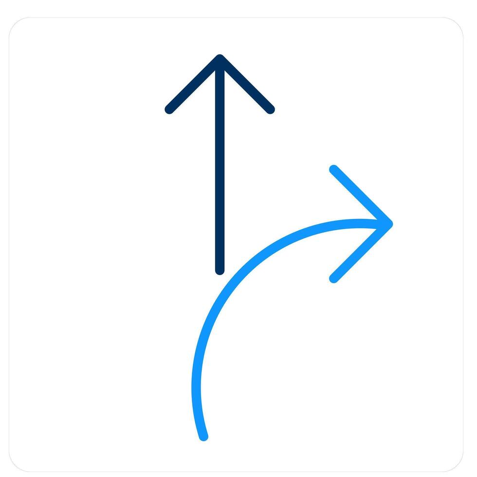 Path and arrow icon concept vector