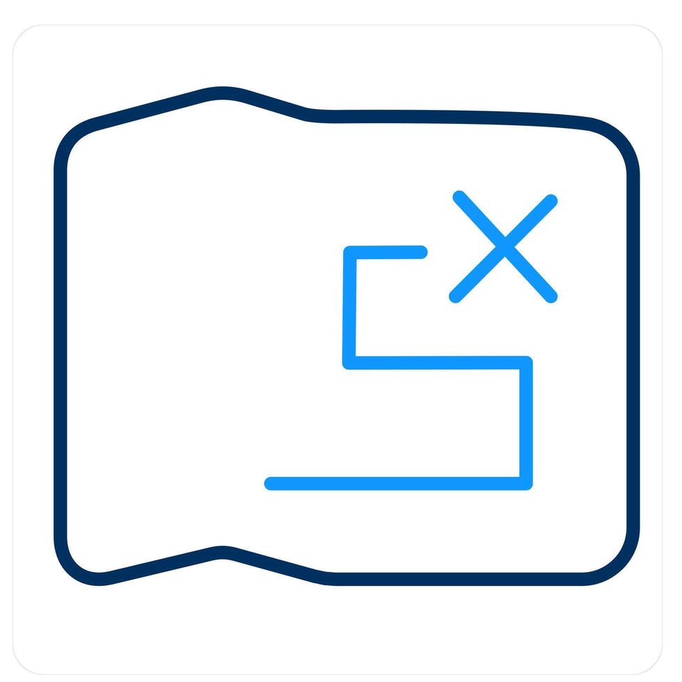 Wrong Route and map location icon concept vector