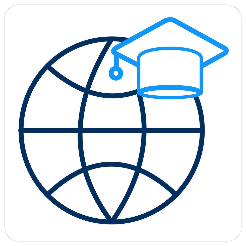 Distance education and learning icon concept vector