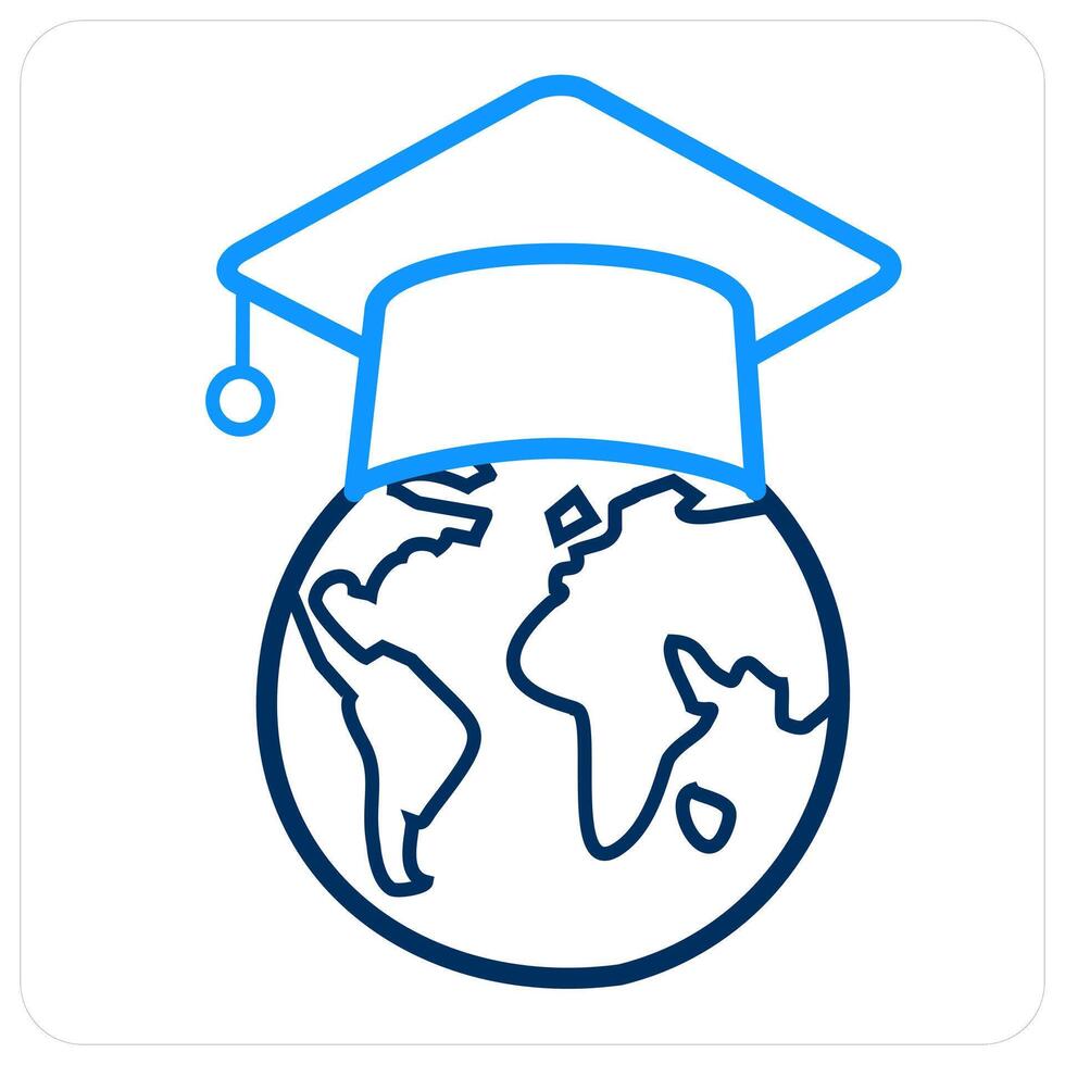 Distance learning and education icon concept vector