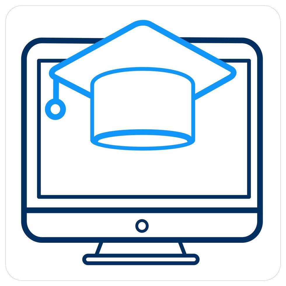 E Learning and education icon concept vector