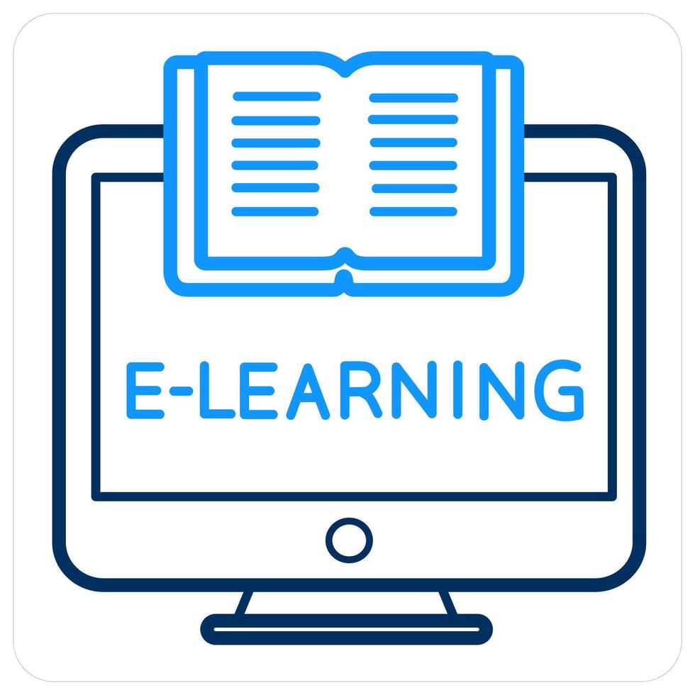 E Learning and education icon concept vector