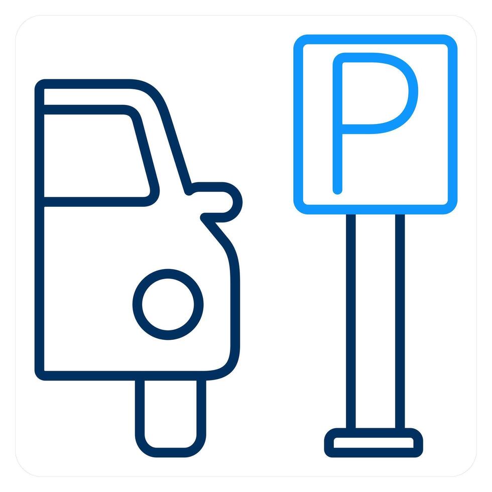 Parking and car icon concept vector