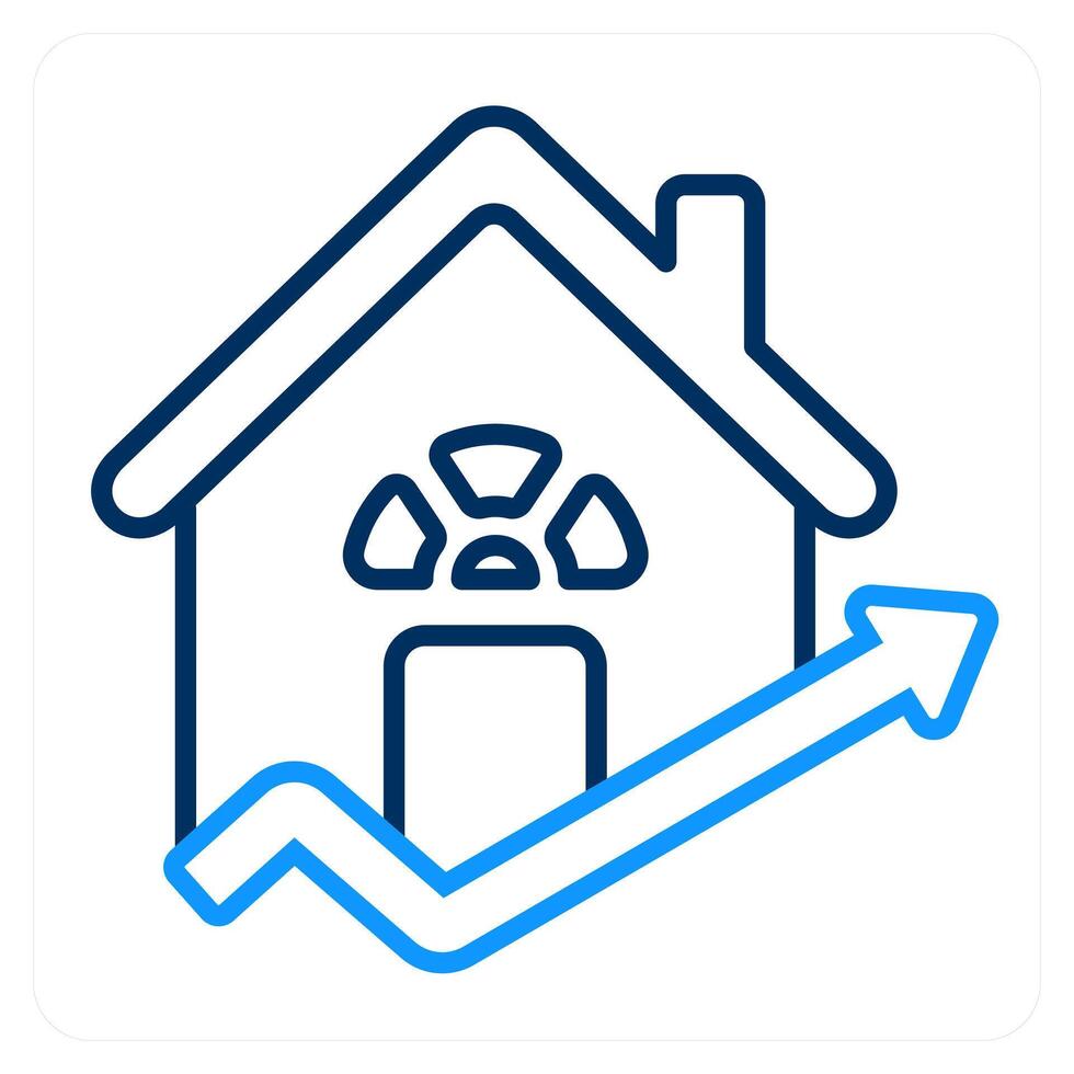 House Value and increase icon concept vector