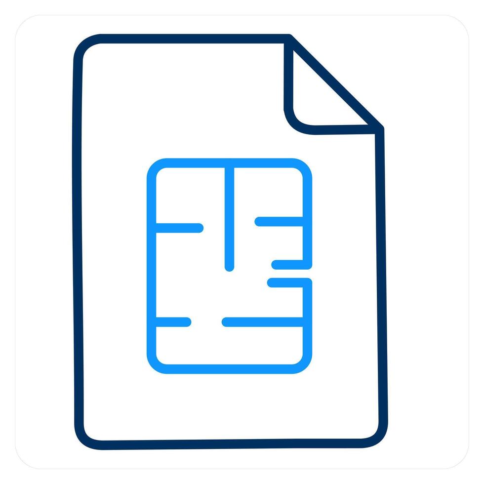 Floor Plan and floor plan icon concept vector