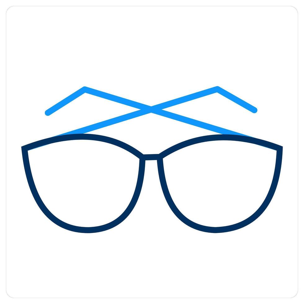 Spectacles and eye icon concept vector