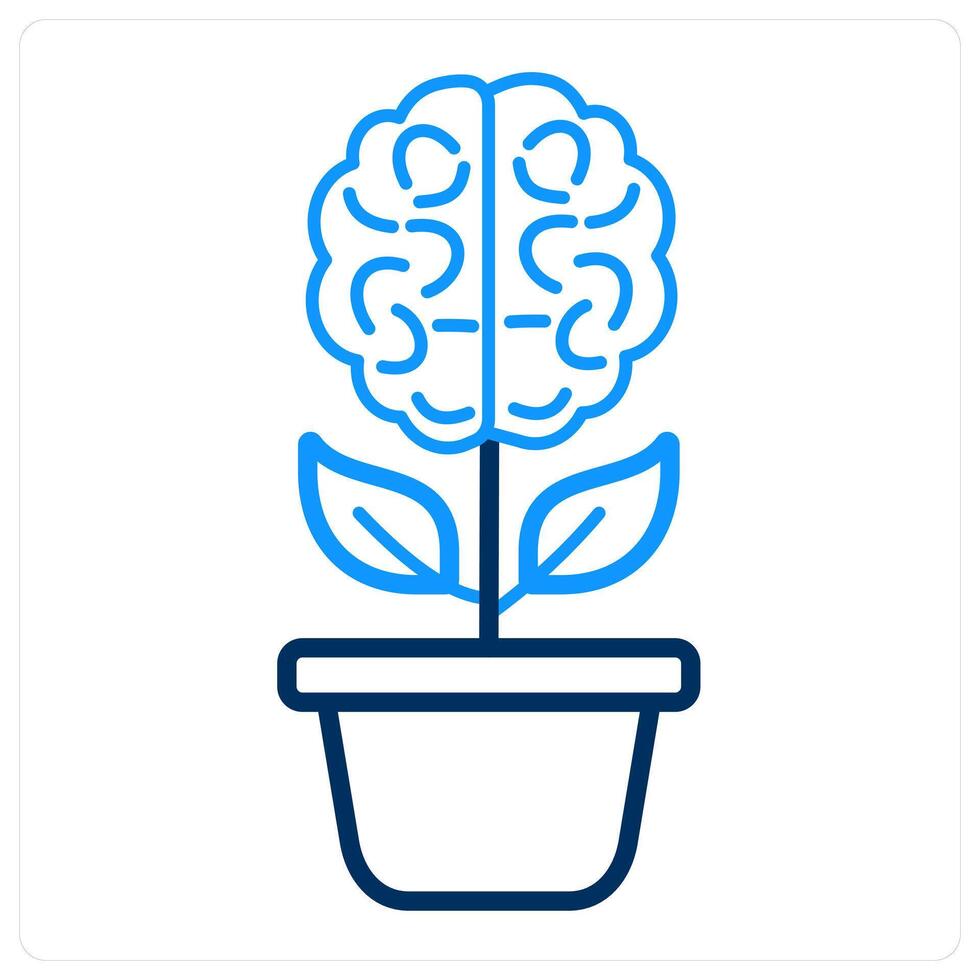 Brain and career icon concept vector