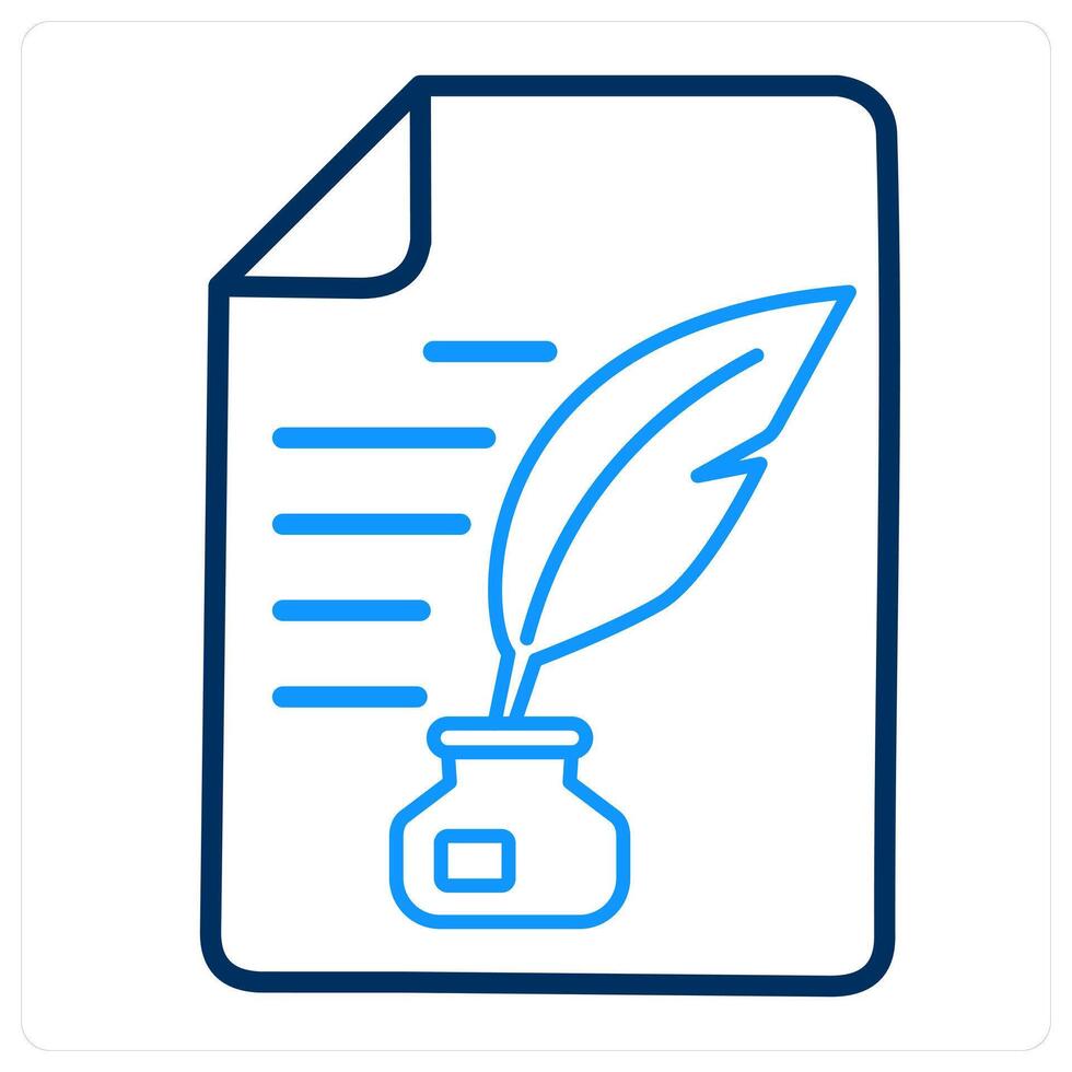 Authorship and ink icon concept vector