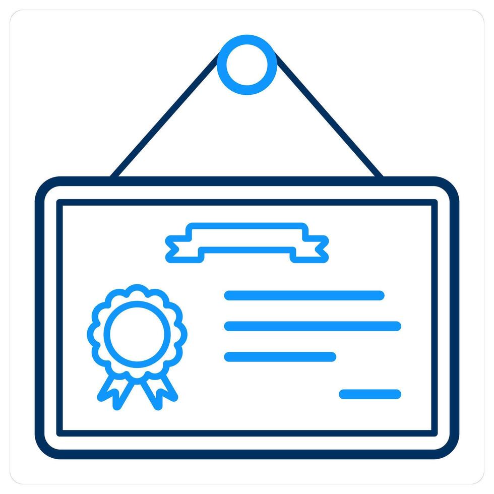 Certificate and document icon concept vector