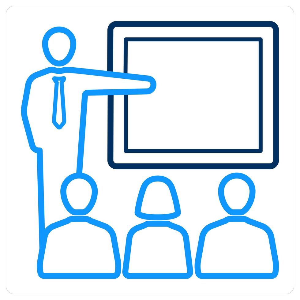 Class and teacher icon concept vector