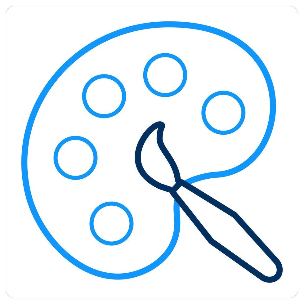 Paint Brush and paint brush icon concept vector