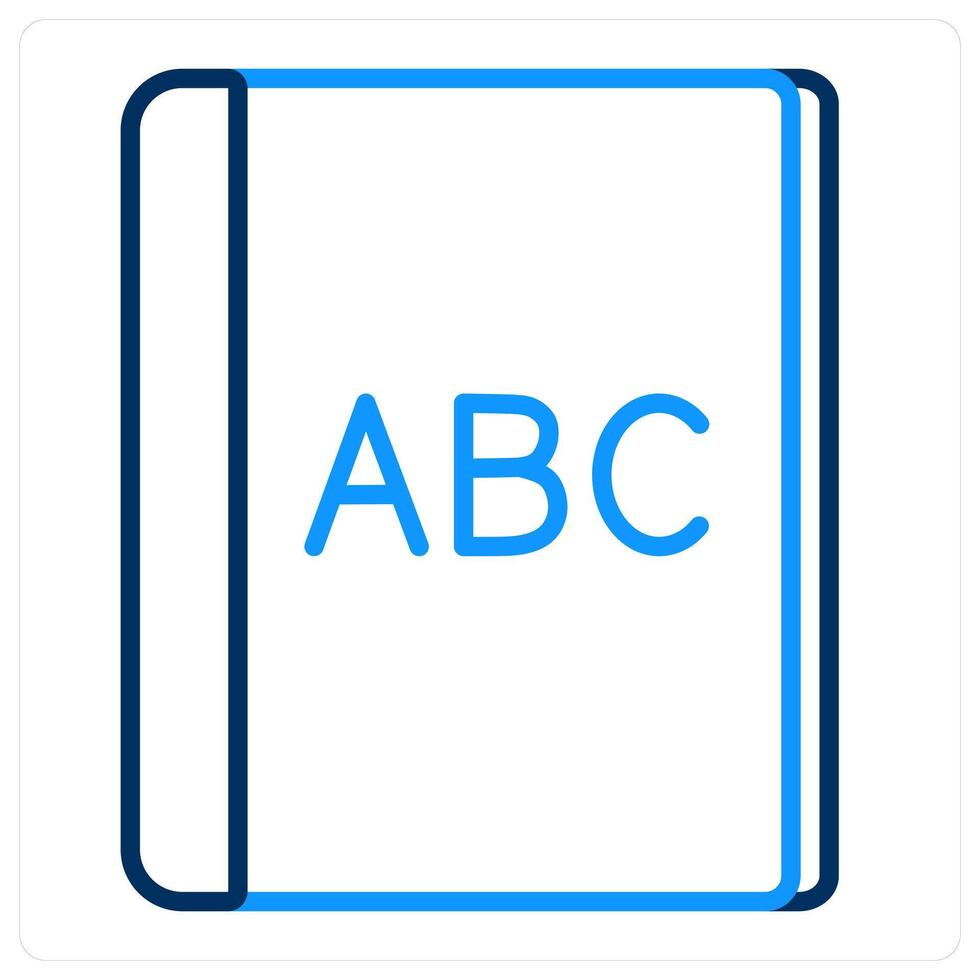 Alphabet and book icon concept vector