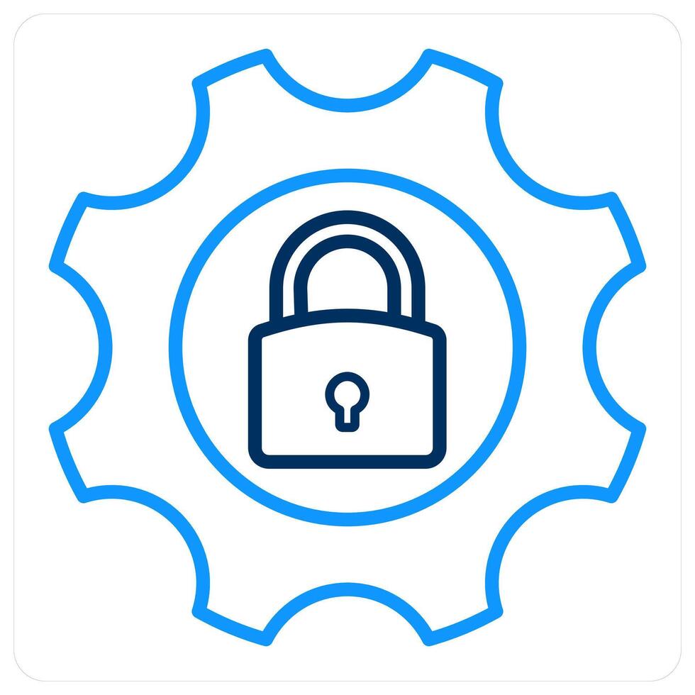 Security Setting and lock icon concept vector