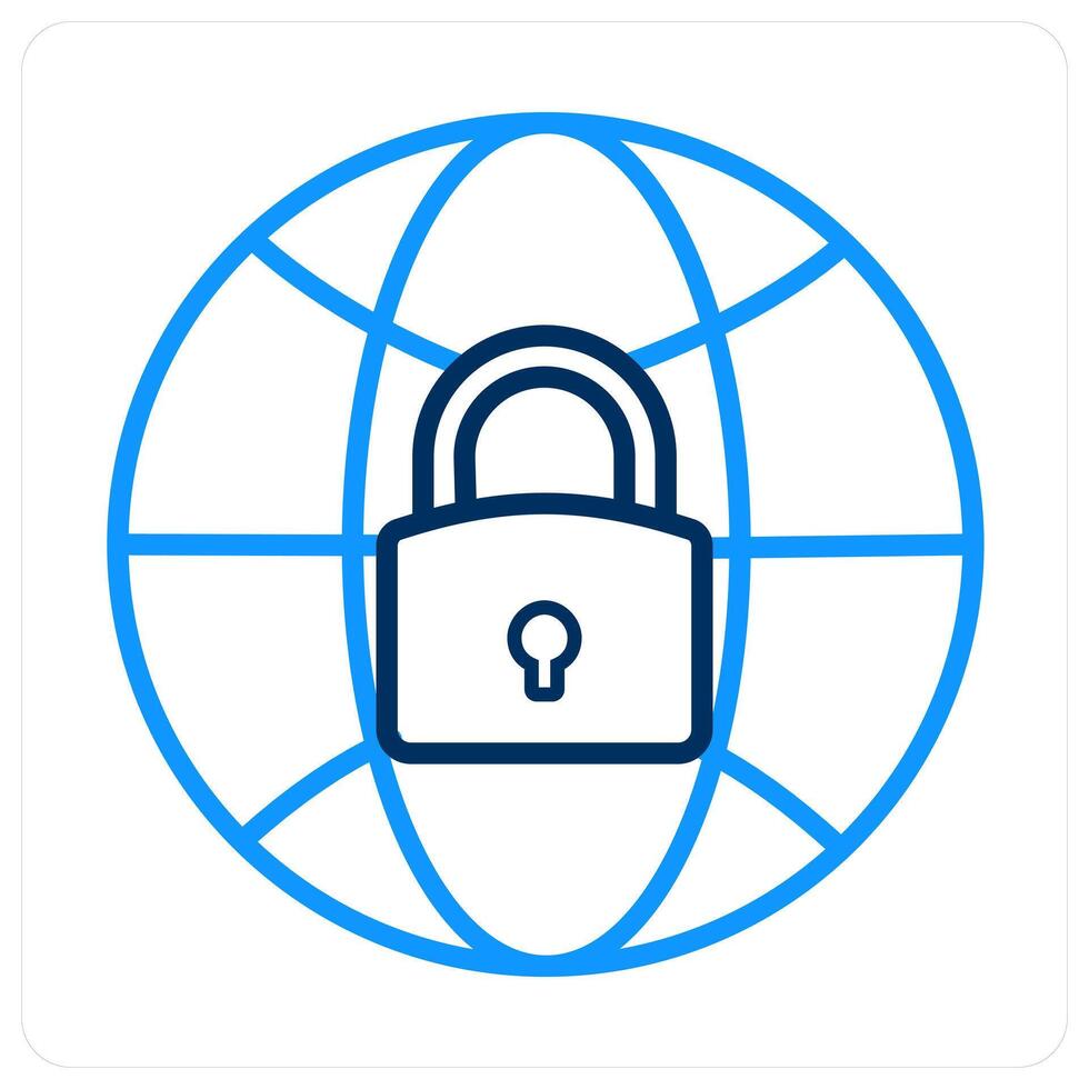 Secured Web and shield icon concept vector