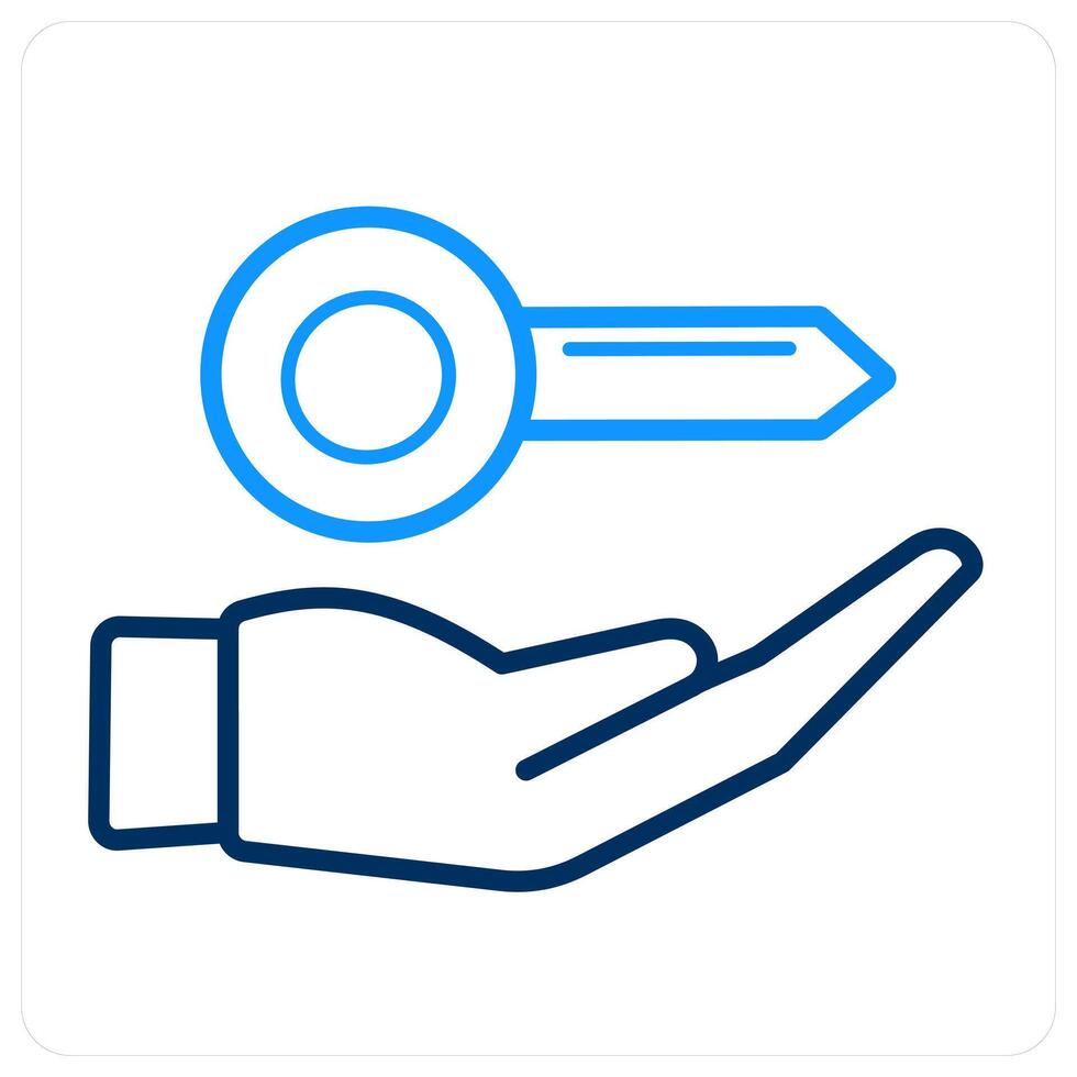 Access Key and keychain icon concept vector