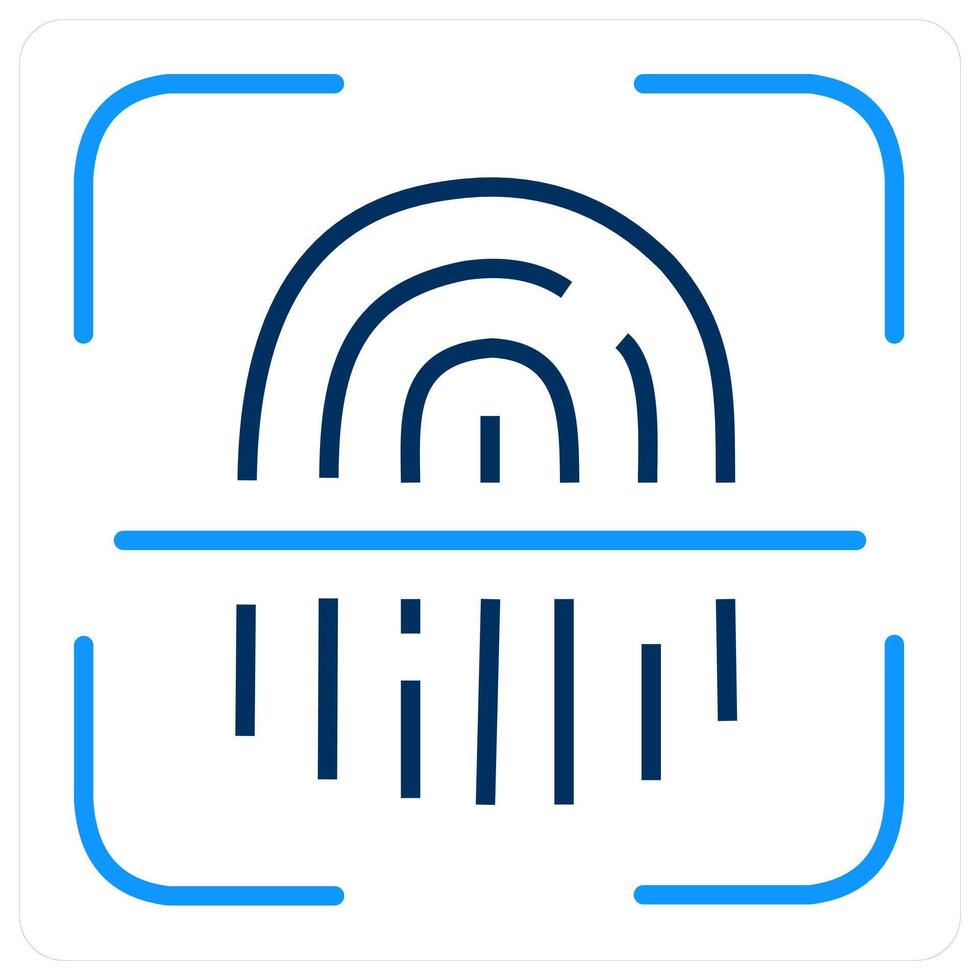 Fingerprint Scan and safety icon concept vector