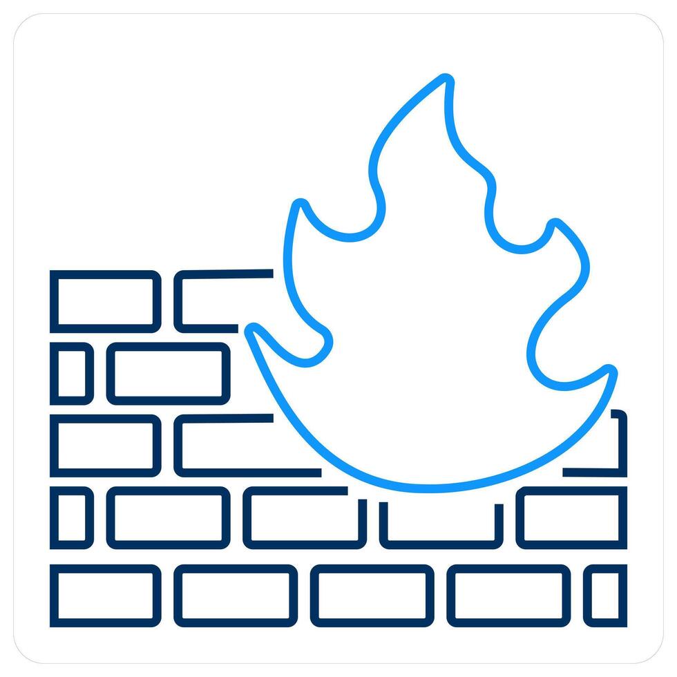 Firewall and secure icon concept vector