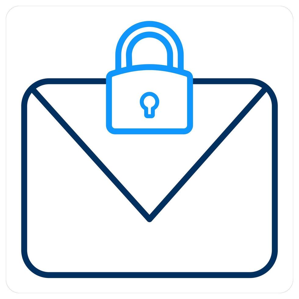 Email Protection and lock mail icon concept vector