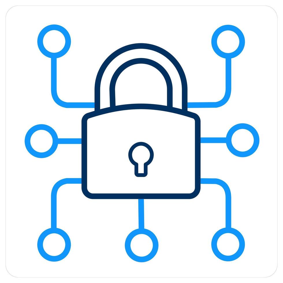 Data Lock and security icon concept vector