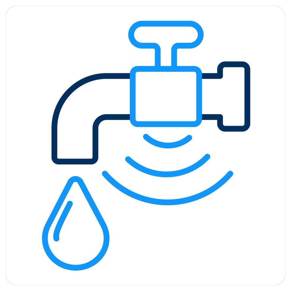 Water Alarm And Leak Detector Icon Concept vector