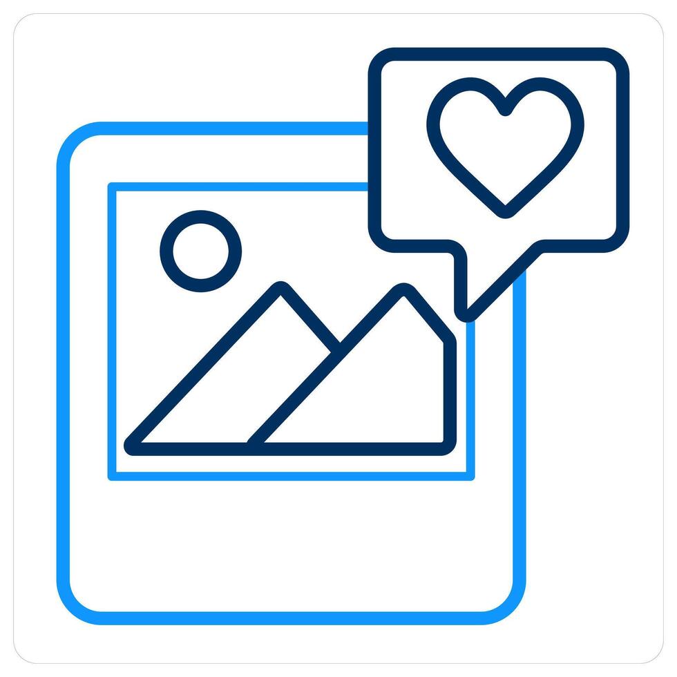 romantic picture and gallery icon concept vector