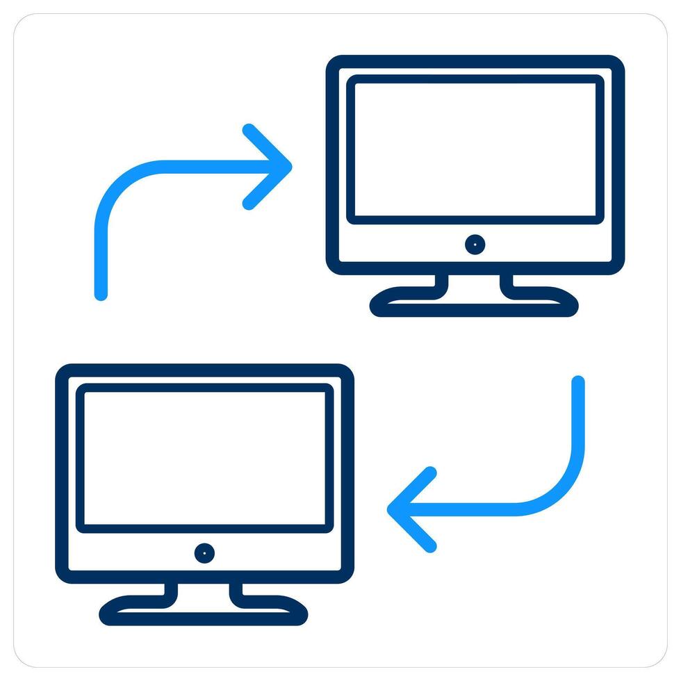 network share and folder icon concept vector