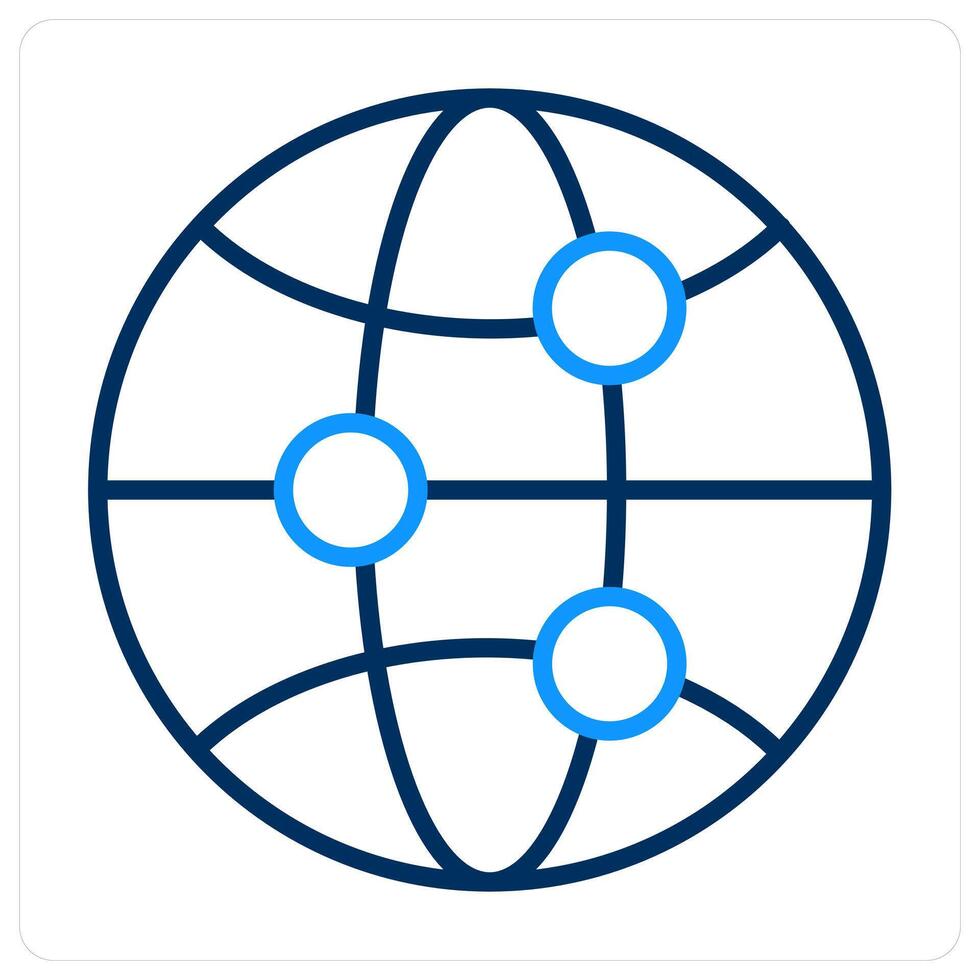 network connection and link icon concept vector