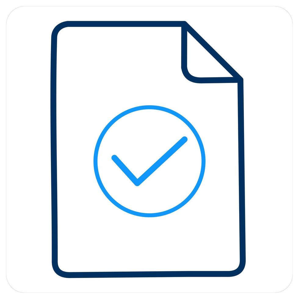 Approved Document and notice icon concept vector