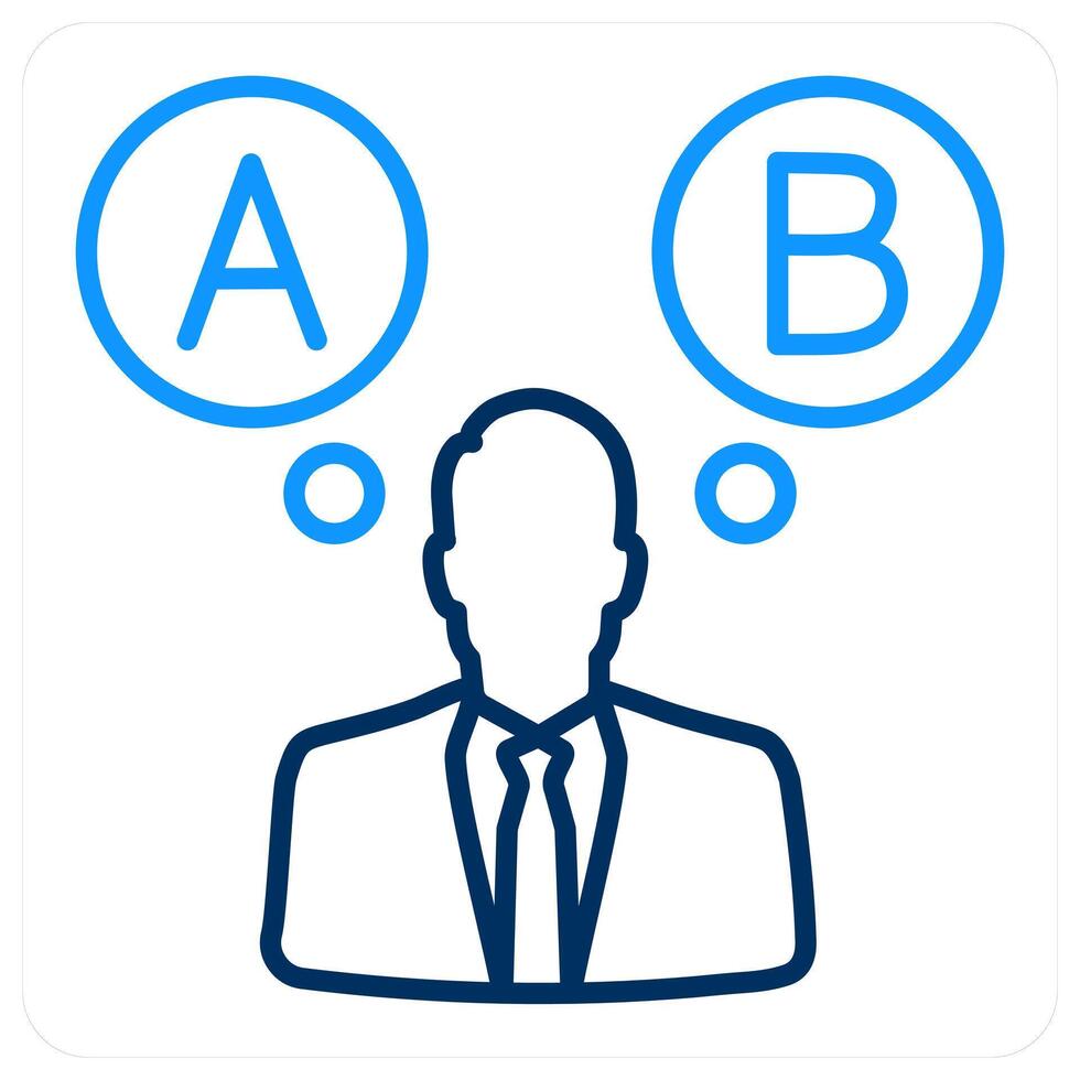 Option and comparison icon concept vector