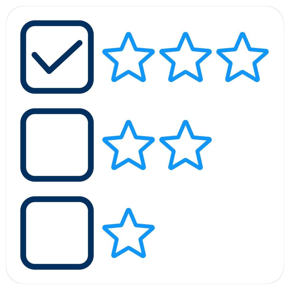 Star Rating and ranking icon concept vector