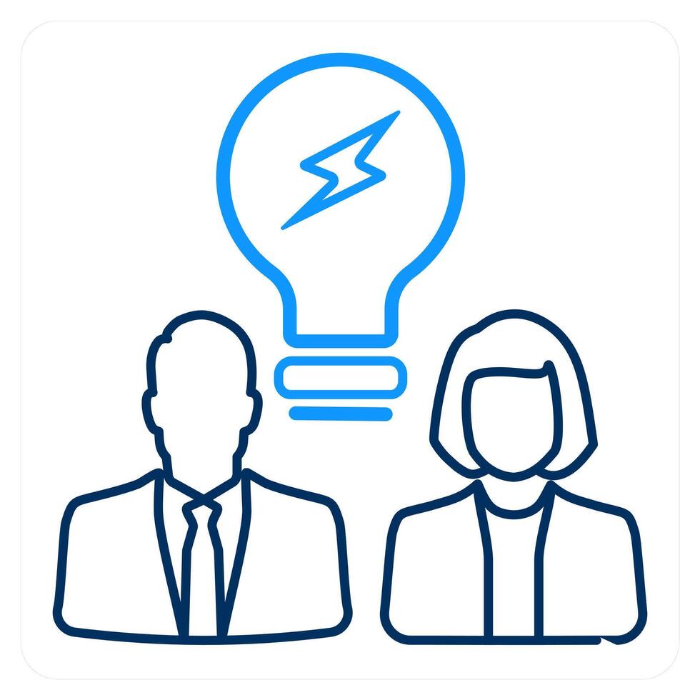 Brainstorm and light bulb icon concept vector