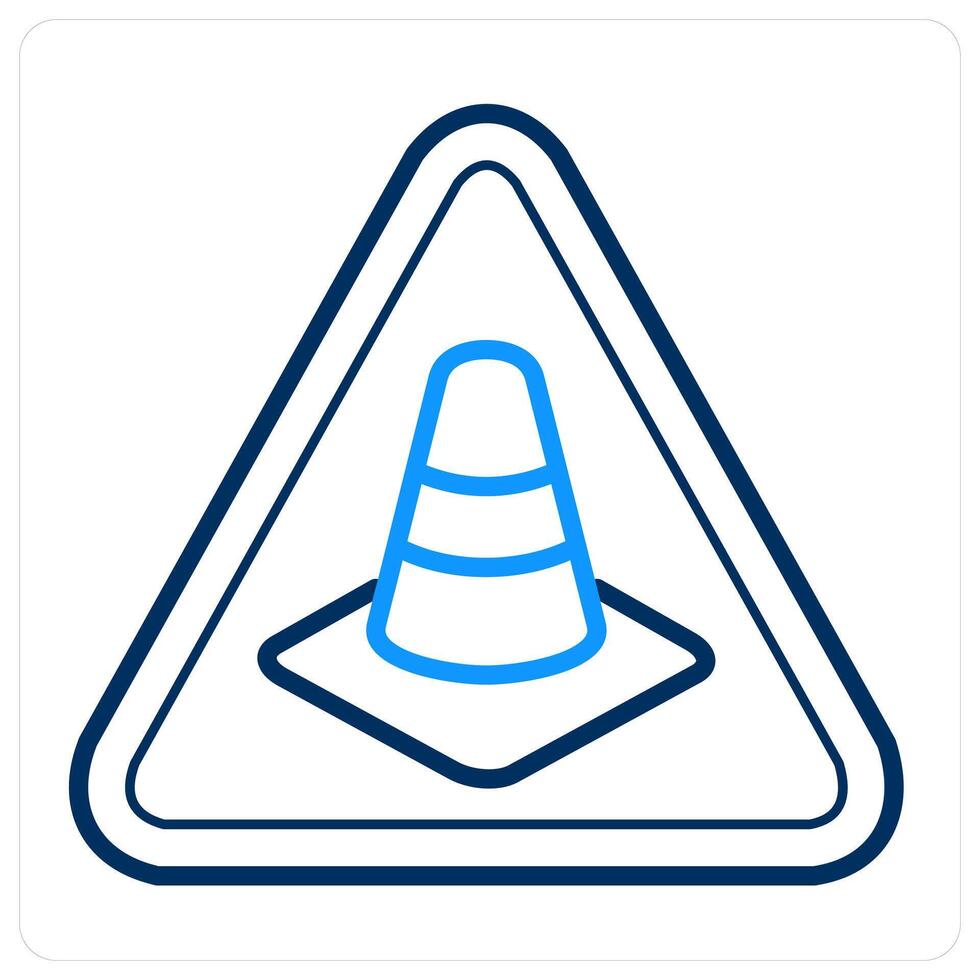 Traffic and traffic cone icon concept vector