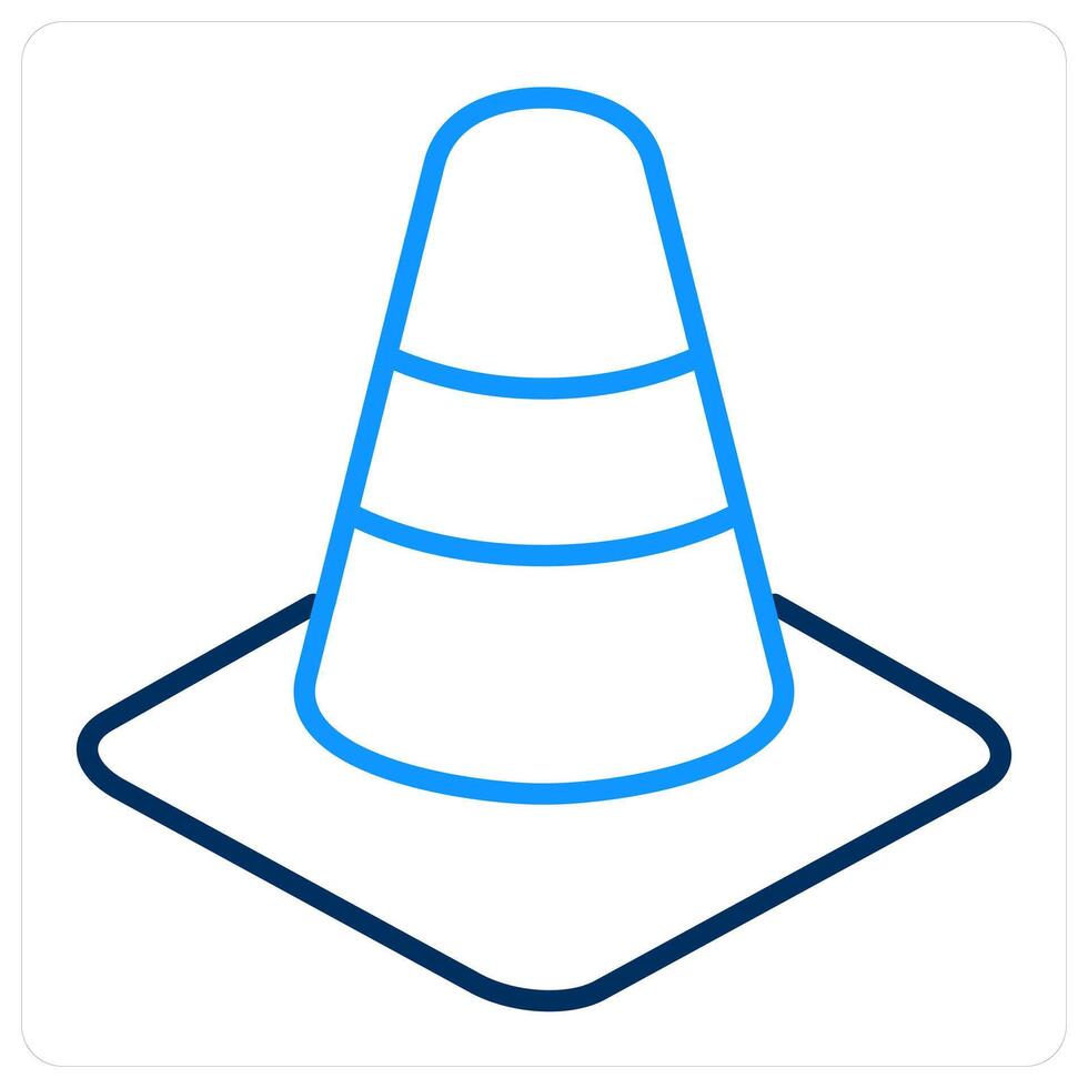 Traffic and traffic cone icon concept vector