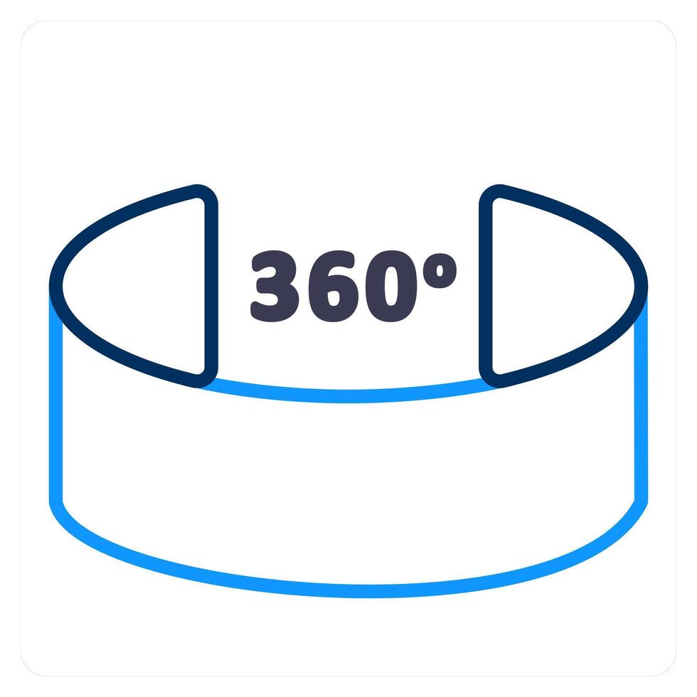 360 View and degree icon concept vector