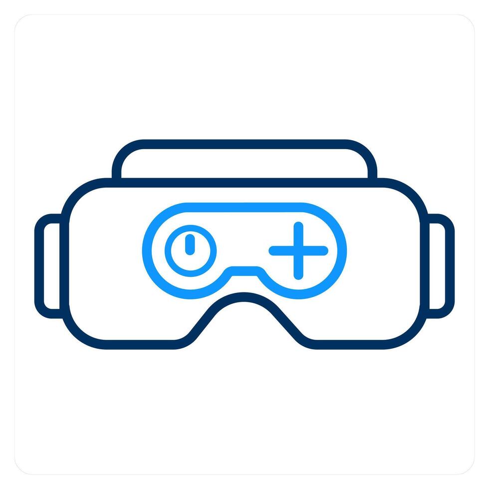 vr gaming and controller icon concept vector