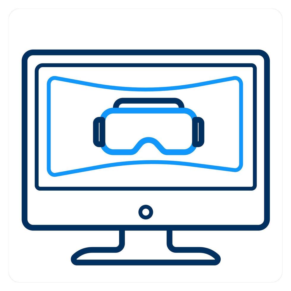 Vr Screen and display icon concept vector