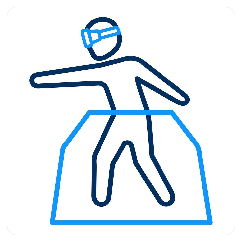 Vr Platform and simulation icon concept vector